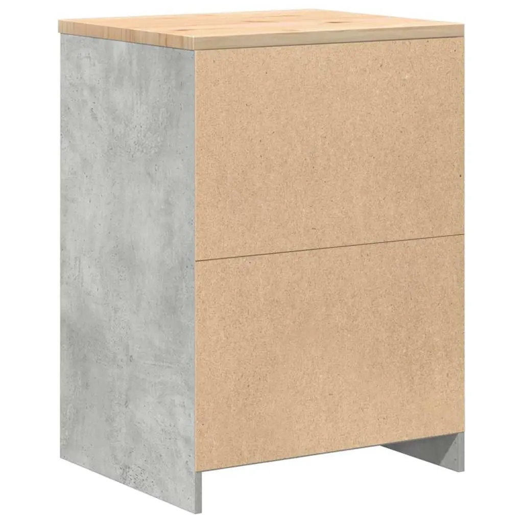 Garage Storage Cabinet Grey 60x51x85cm Solid Wood Four Drawers