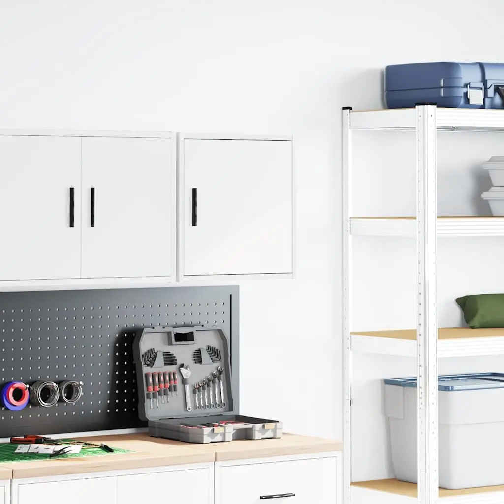 Wall Cabinet White Engineered Wood Wall-mounted Organiser