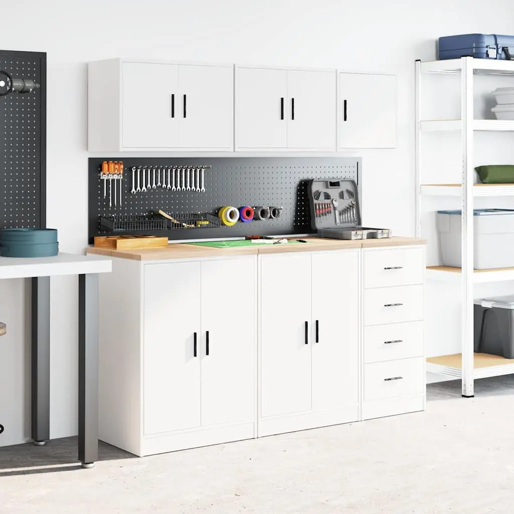 Wall Cabinet White Engineered Wood Wall-mounted Organiser