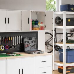 Garage Wall Cabinet in White
