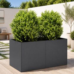 Compact Anthracite Planter Bed - Cold-Rolled Steel