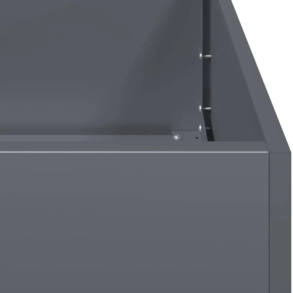 Cold-Rolled Steel Planter Anthracite 80x40x40cm Outdoor Garden Bed