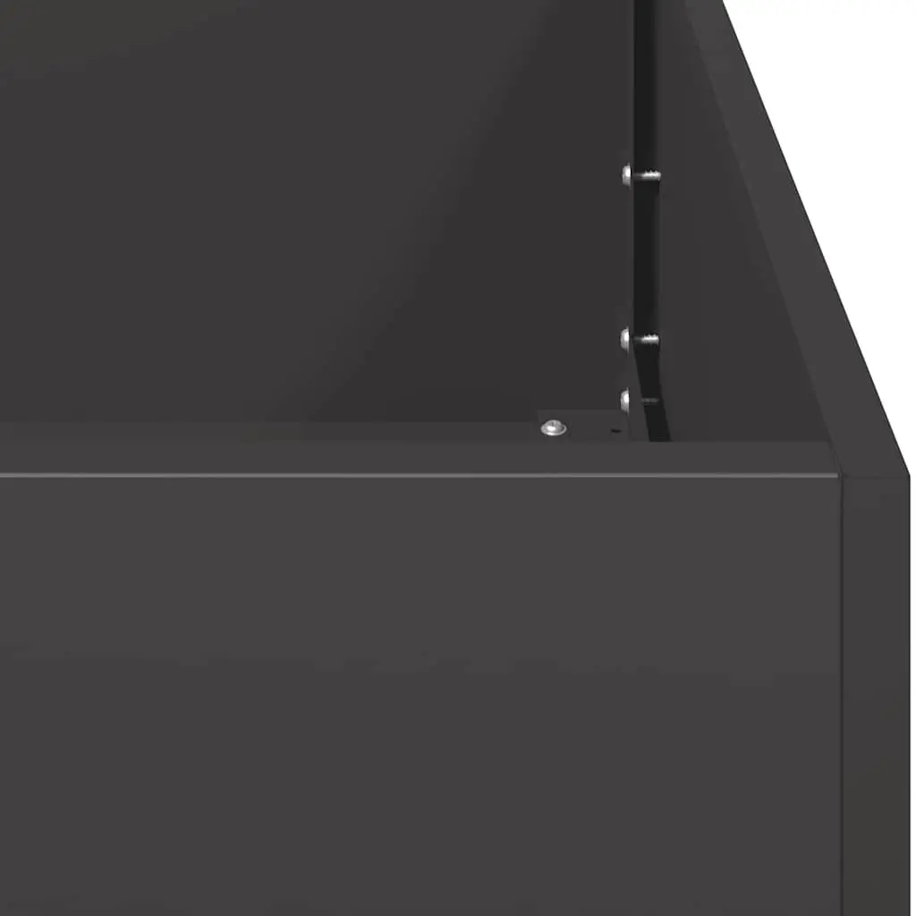 Raised Garden Planter Box Black 120x40x40 cm Cold-Rolled Steel Outdoor Flower Bed Container