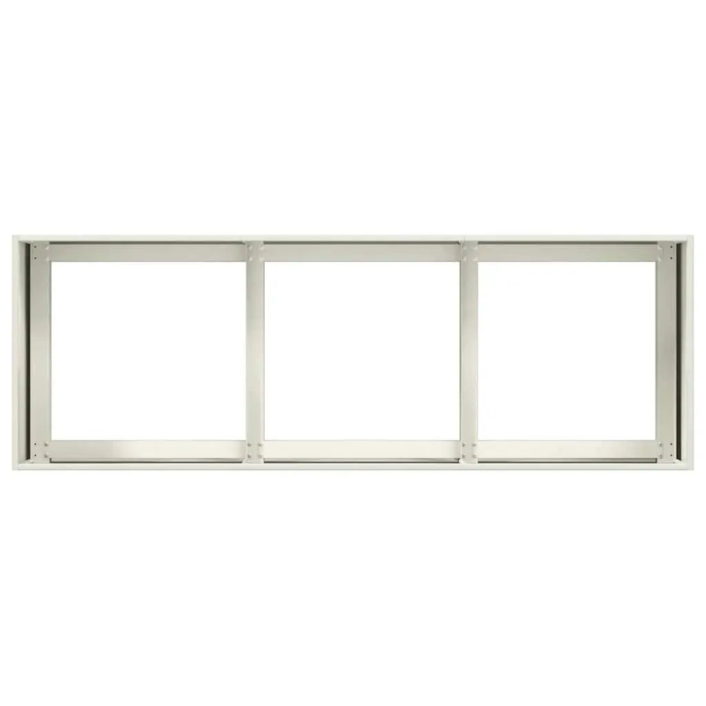 Planter Raised Bed Cold-rolled Steel White 120x40x40 cm Garden Outdoor Pots