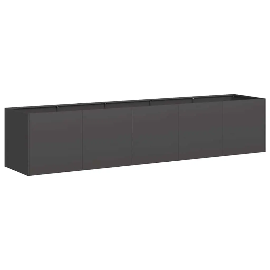 Planter Black 200x40x40 cm Cold-Rolled Steel Raised Garden Bed Outdoor