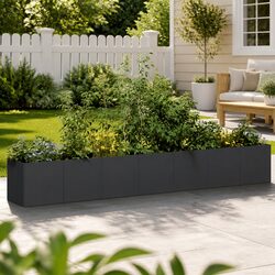 Your Go-To Black Steel Raised Garden Planter Box 280x40x40cm