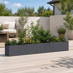 Anthracite Raised Garden Planter Box - Compact and Stylish