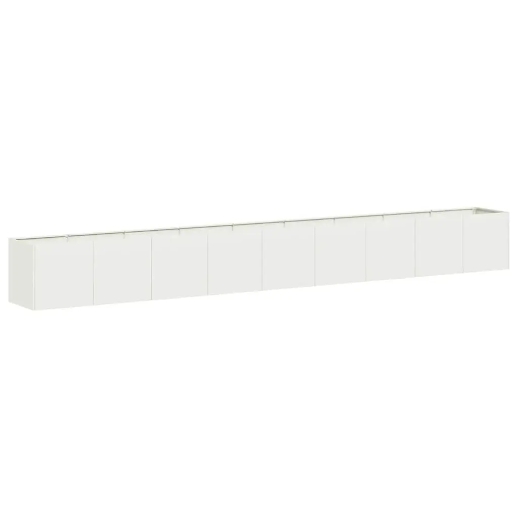 Cold-rolled Steel Planter White 360x40x40 cm Raised Garden Bed