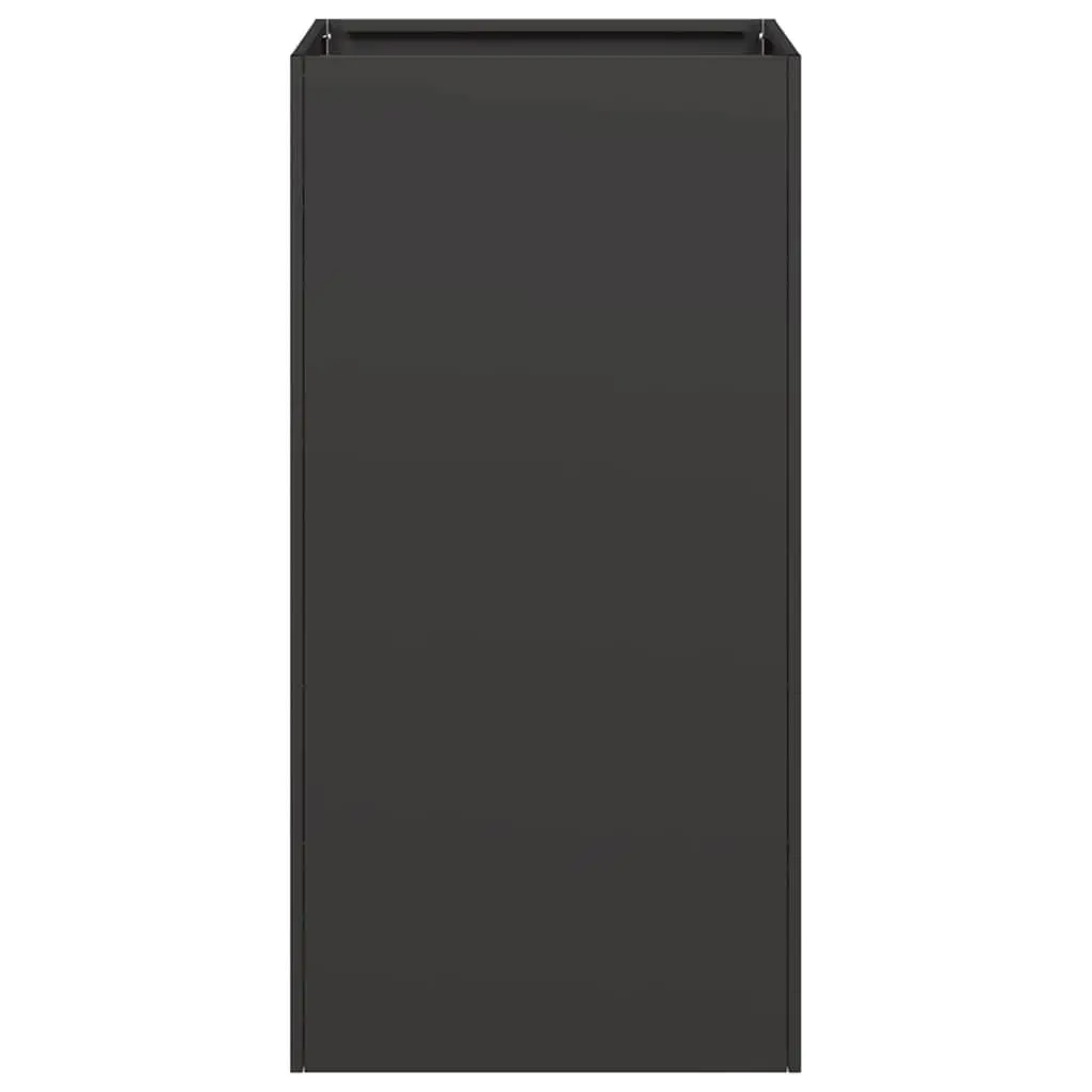 Black Planter Box Cold-rolled Steel 40x40x80 cm Raised Garden Bed Outdoor