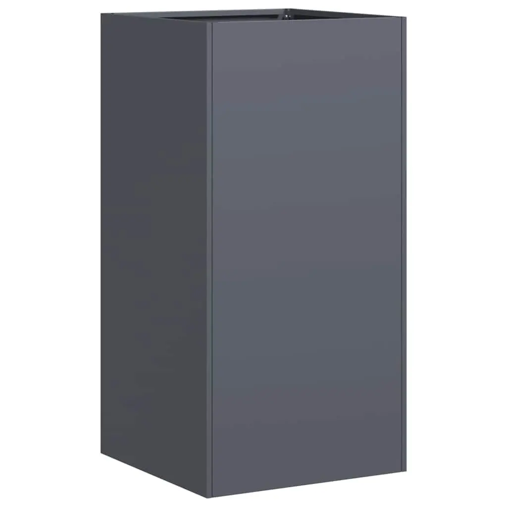 Raised Garden Planter Box Anthracite 40x40x80cm Cold-rolled Steel Outdoor