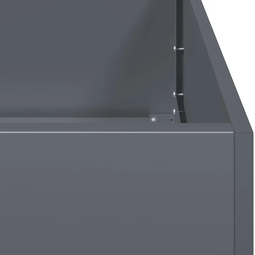 Raised Garden Planter Box Anthracite 40x40x80cm Cold-rolled Steel Outdoor