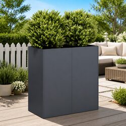 Compact Anthracite Cold-Rolled Steel Garden Bed