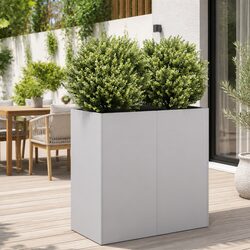 Compact Raised Planter Box Made of Galvanised Steel