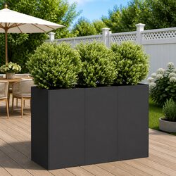 Confidently Crafted Large Black Raised Planter Box