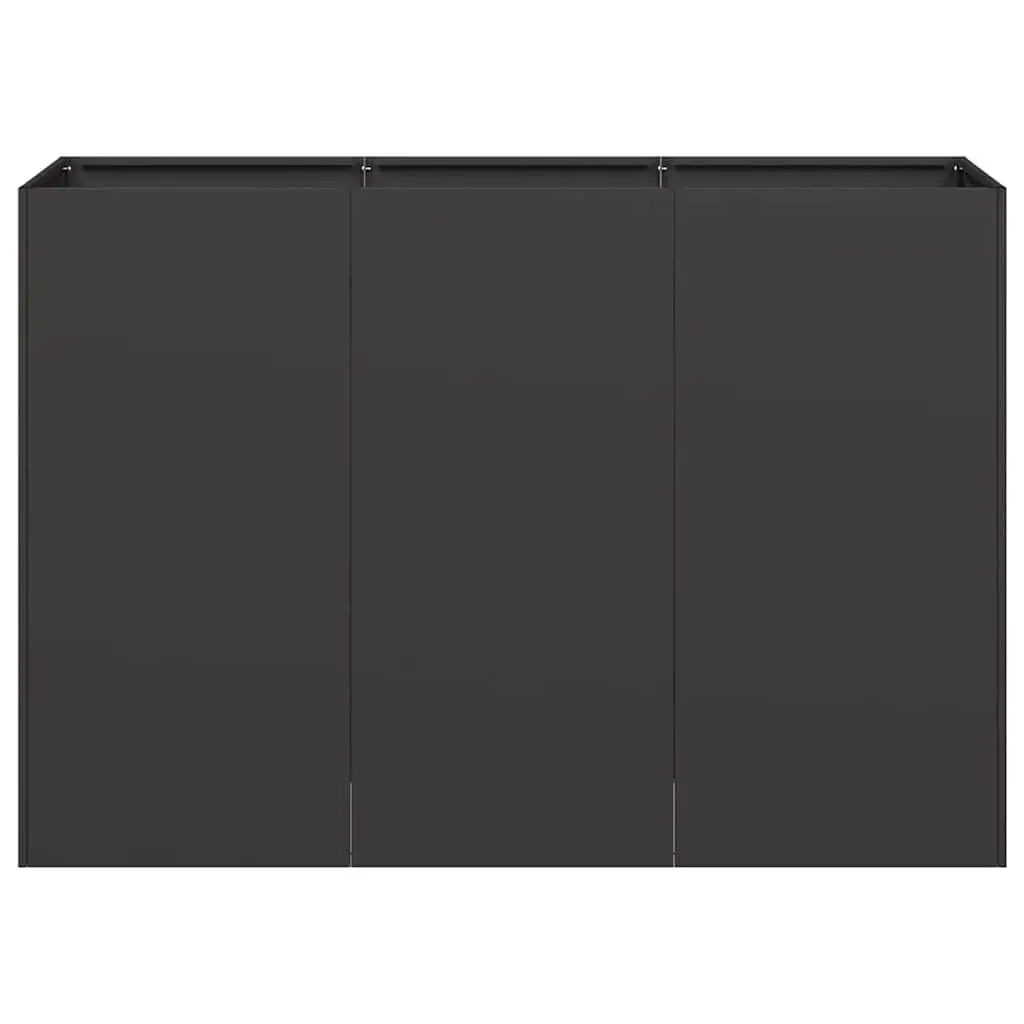 Raised Planter Box Black Deep Large Cold-Rolled Steel Outdoor Garden Container