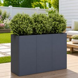 Compact Anthracite Raised Garden Planter Box 120x40x80cm