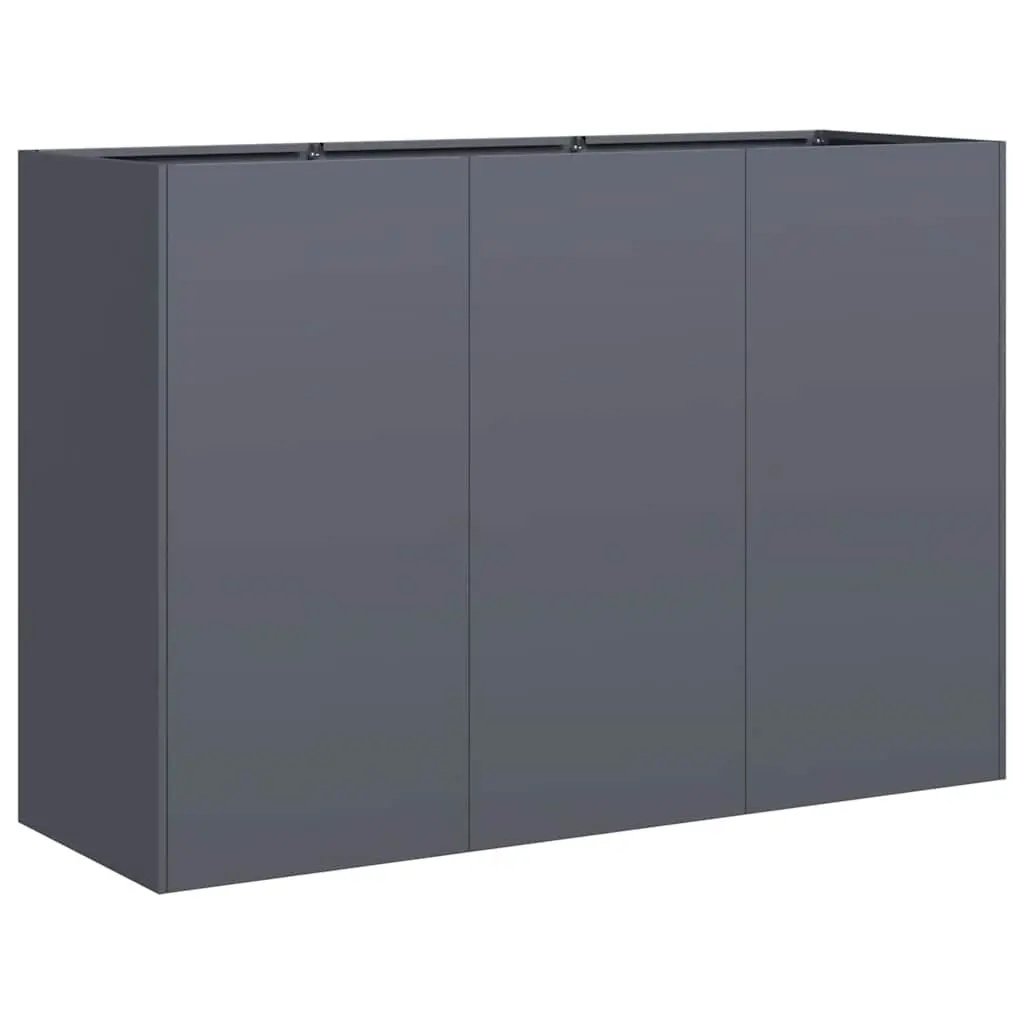 Raised Garden Planter Box Anthracite Cold-rolled Steel 120x40x80cm Outdoor