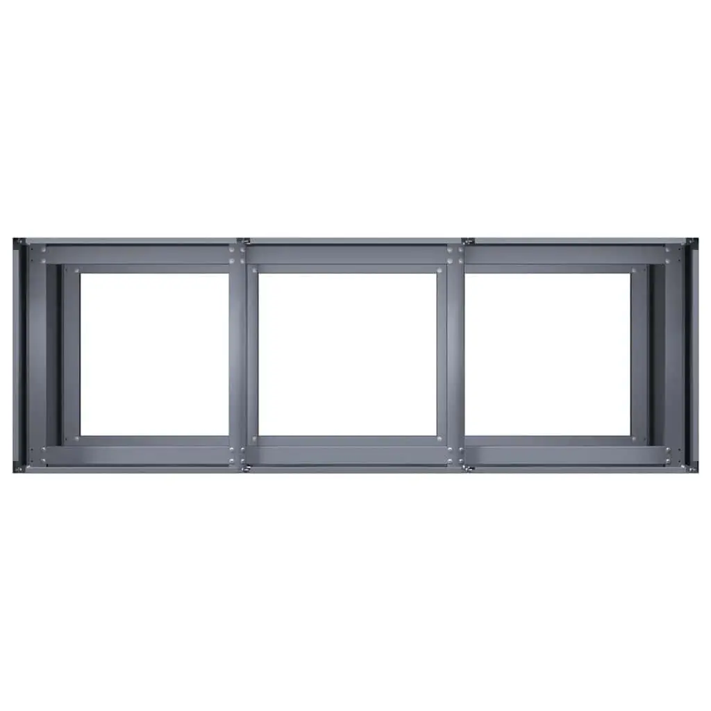 Raised Garden Planter Box Anthracite Cold-rolled Steel 120x40x80cm Outdoor