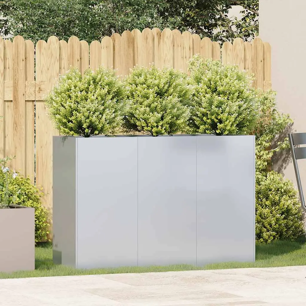 Galvanised Steel Planter 120x40x80 cm Raised Garden Bed Outdoor Flowers