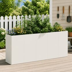 Concise White Raised Garden Planter Box 200x40x80cm