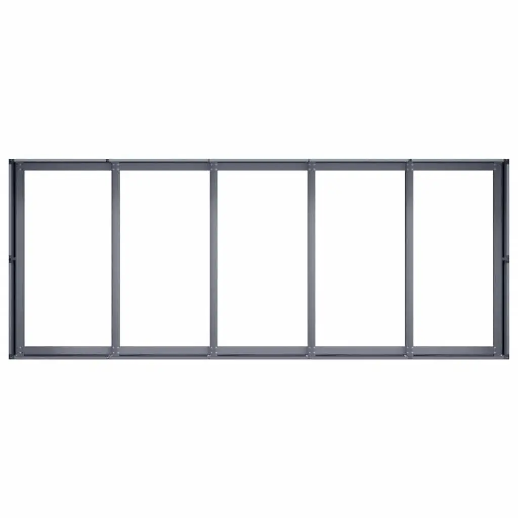Steel Raised Garden Planter Box Anthracite 200x80x40cm Outdoor Flower Bed