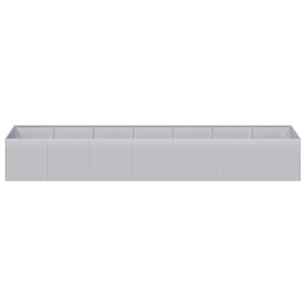 Galvanised Steel Planter Silver 280x80x40cm Large Outdoor Flower Box