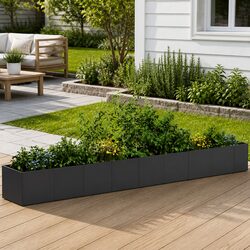Black Steel Planter Box — Compact and Durable