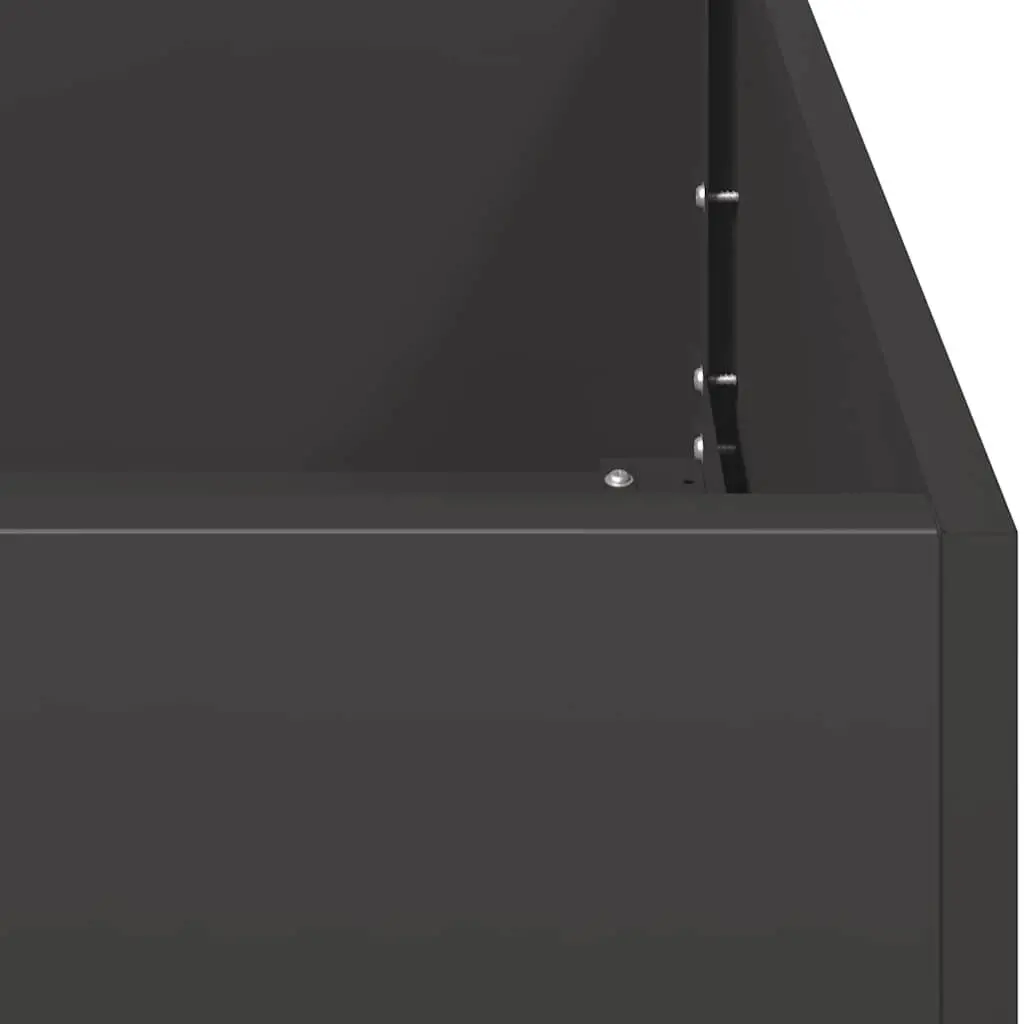 Large Steel Planter Box Raised Garden Bed Black 360x80x40cm Outdoor Flower Pots