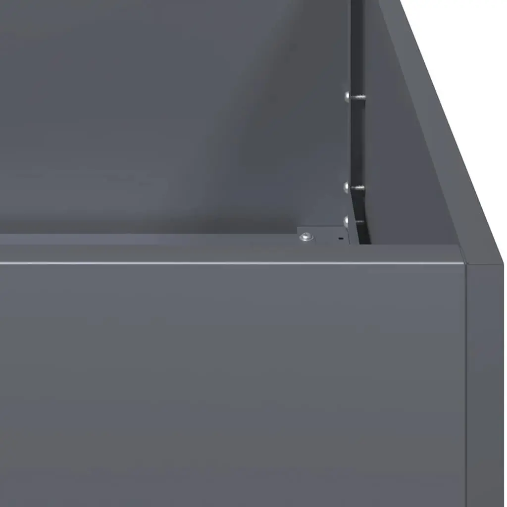 Raised Garden Planter Box Anthracite Steel 360x80x40cm Outdoor Flower Bed