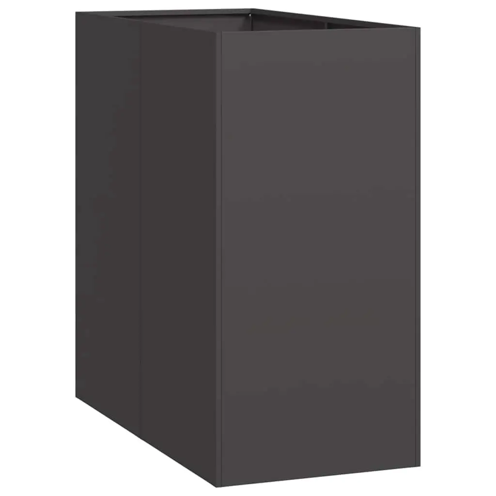 Steel Planter Box Black 40x80x80 cm Raised Garden Bed Outdoor Flower Pot