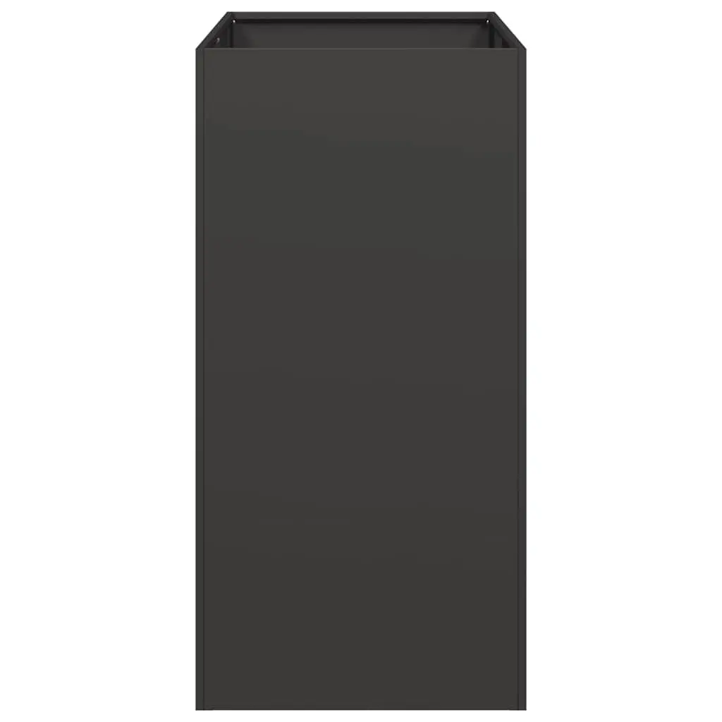 Steel Planter Box Black 40x80x80 cm Raised Garden Bed Outdoor Flower Pot