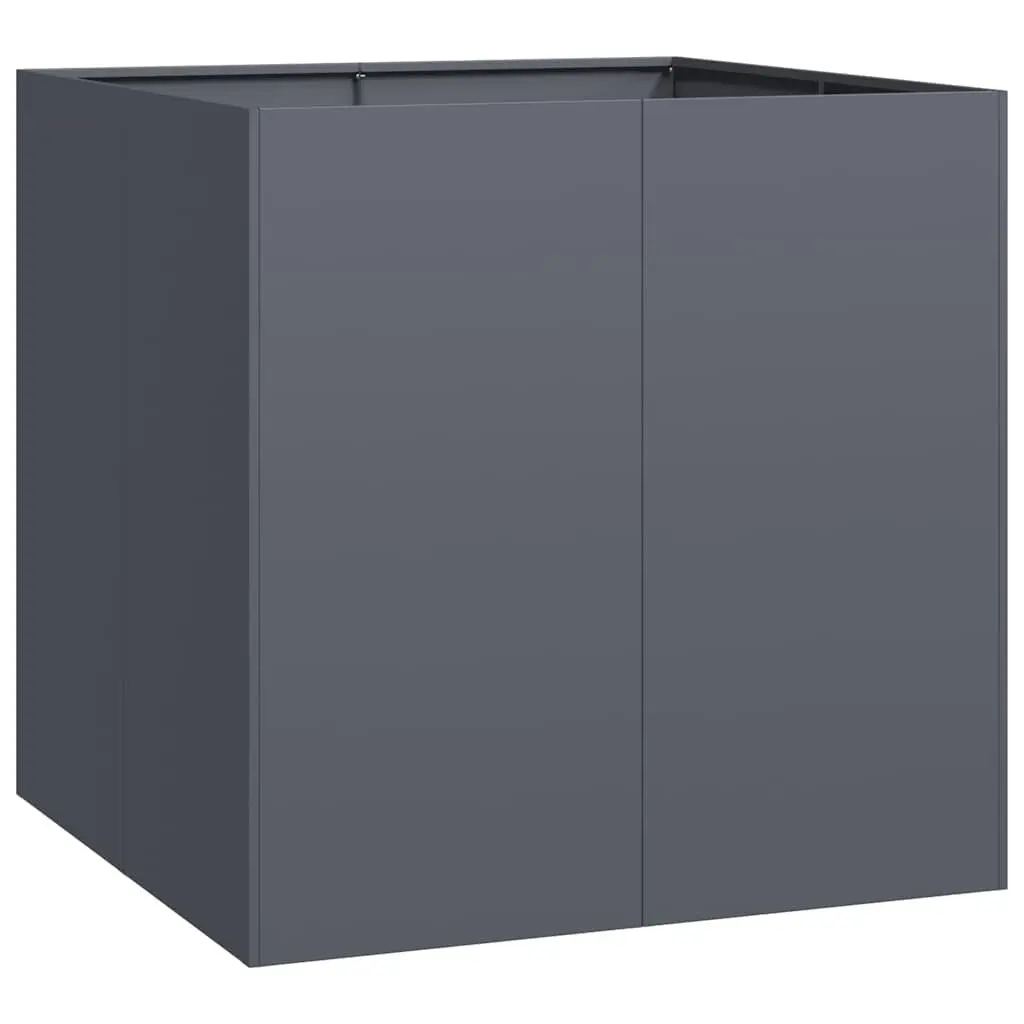 Steel Planter Box Anthracite 80x80x80 cm Raised Garden Bed Outdoor Container