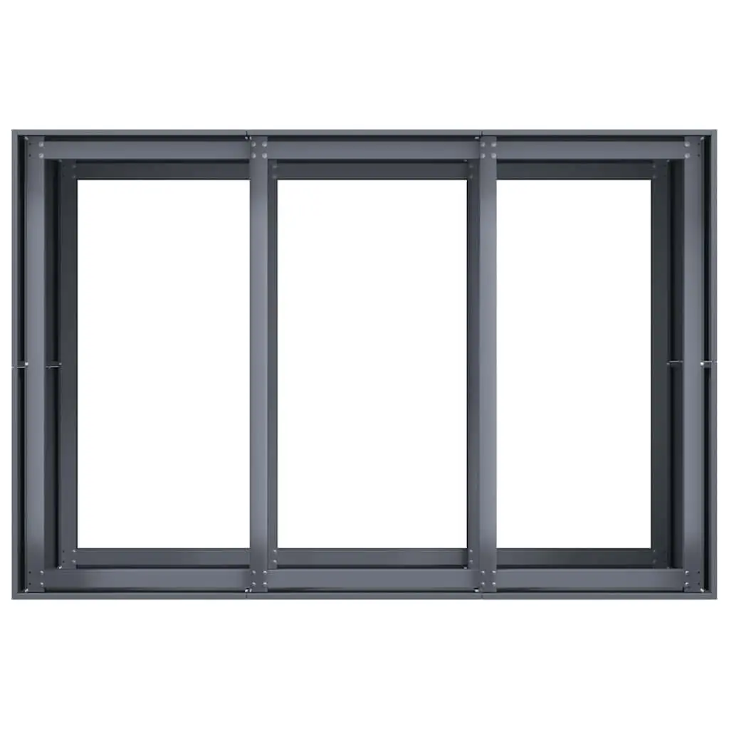Steel Planter Anthracite 120x80x80 cm Raised Garden Bed Box Outdoor Patio