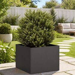 Compact and Durable Black Planter Box 40x40x30cm