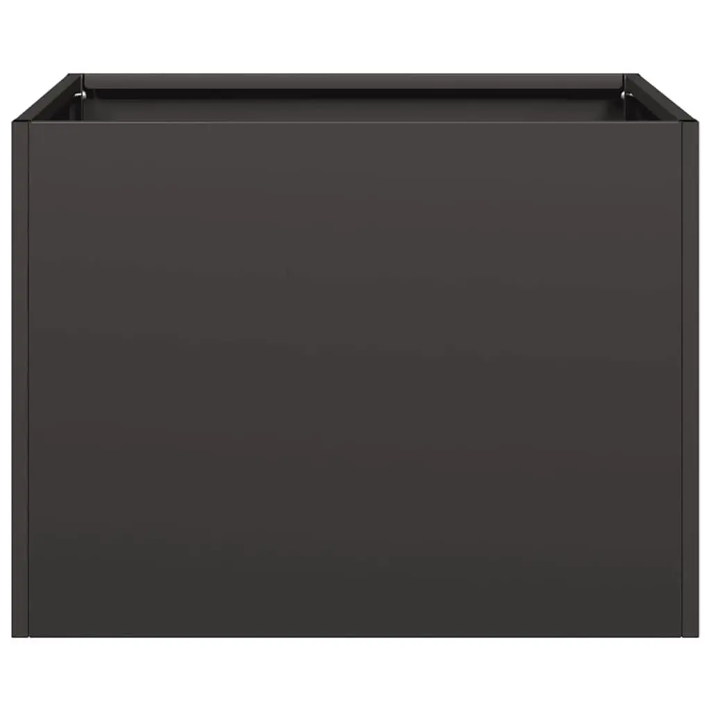 Steel Planter Box 40x40x30cm Black Raised Garden Bed Outdoor Patio Flowers