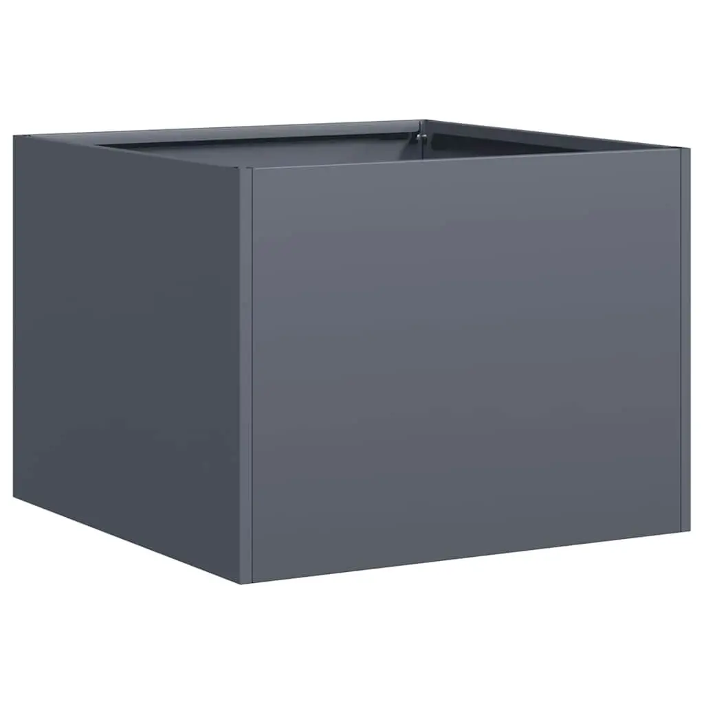 Steel Planter Box Anthracite 40x40x30 cm Garden Raised Bed Outdoor Flowers Herbs