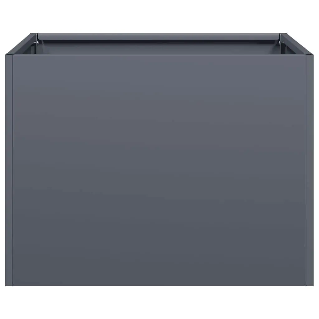 Steel Planter Box Anthracite 40x40x30 cm Garden Raised Bed Outdoor Flowers Herbs