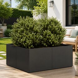 Concise Steel Planter Box 80x80x30cm for Outdoors