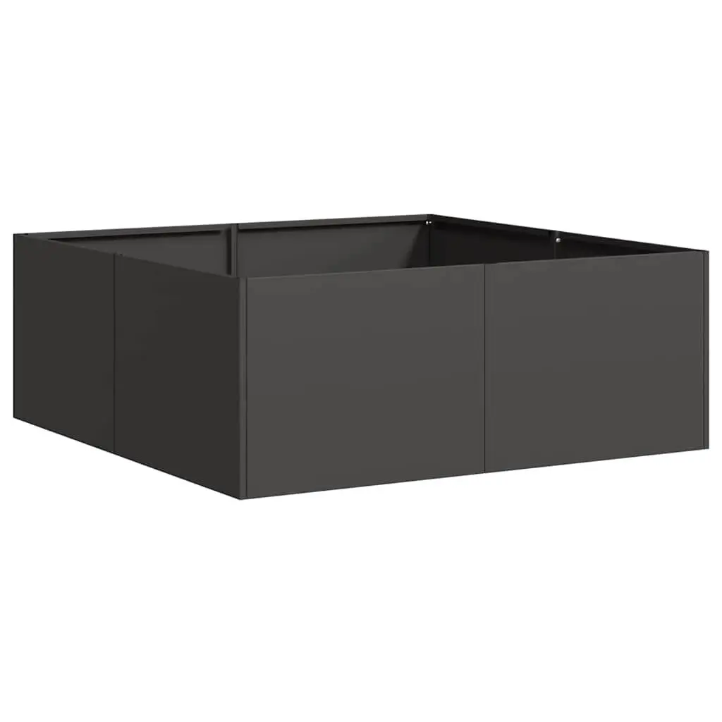 Steel Planter Box Black 80x80x30cm Raised Garden Bed Outdoor