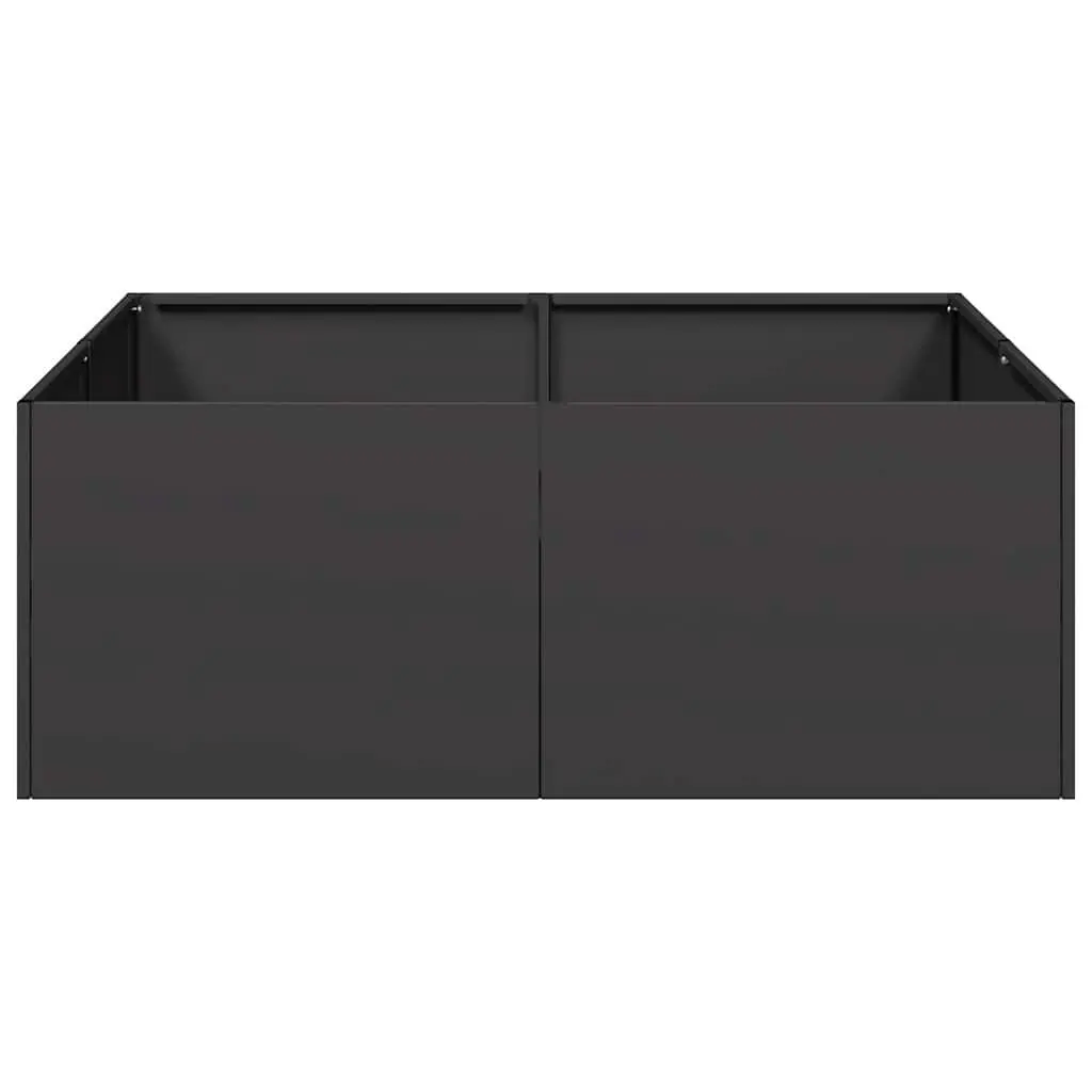 Steel Planter Box Black 80x80x30cm Raised Garden Bed Outdoor