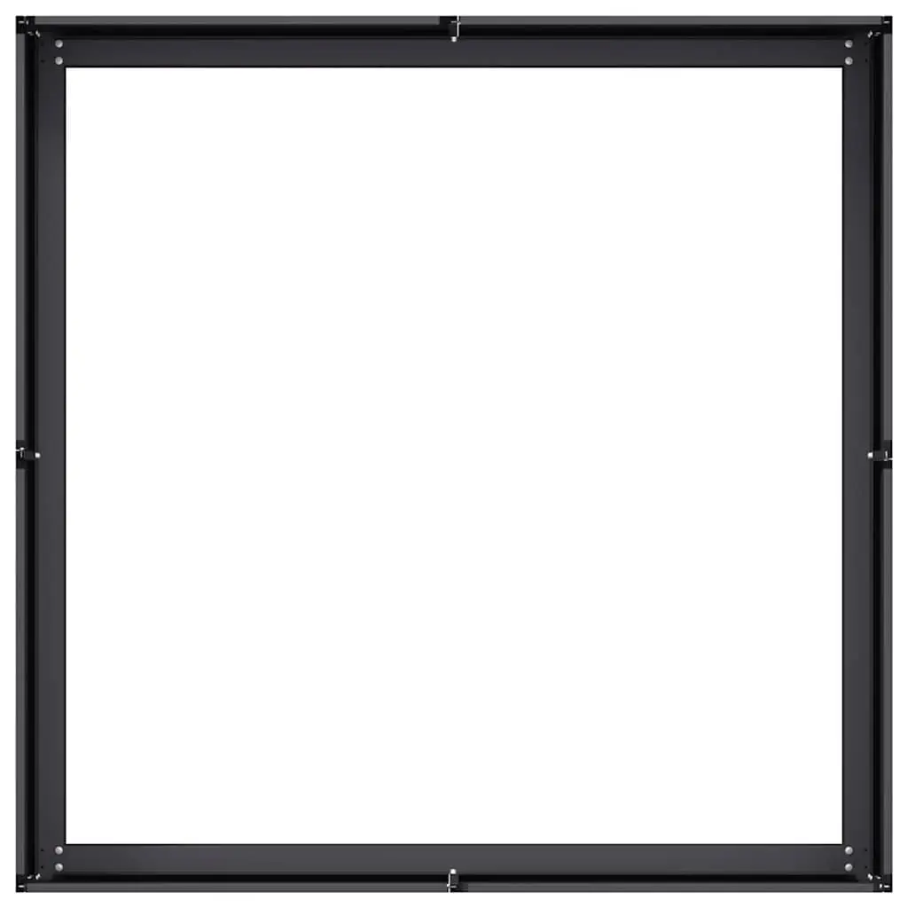Steel Planter Box Black 100x100x30 cm Raised Garden Bed Outdoor