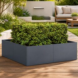 Compact Anthracite Raised Garden Bed 100x100x30 cm