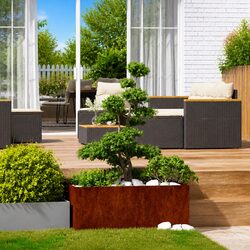 Compact Raised Garden Planter Box 100x100x40cm