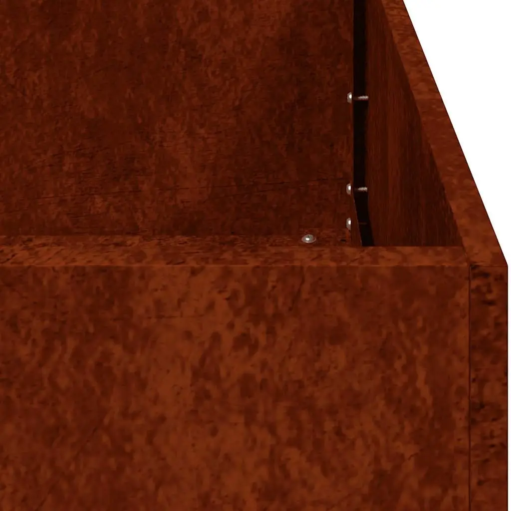 Weathering Steel Raised Garden Planter Box 100x100x40cm Outdoor Flower Bed