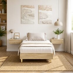 Sonoma Oak Bed Frame 90x190 cm for Lasting Support