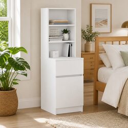 Concise and Sturdy Engineered Wood Bedside Cabinet