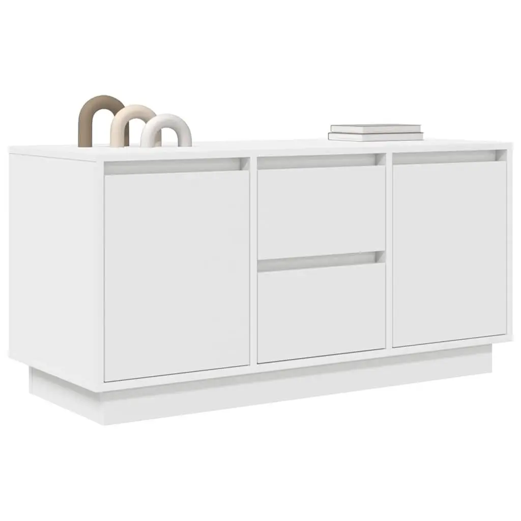 White TV Cabinet with RGB LED Lighting