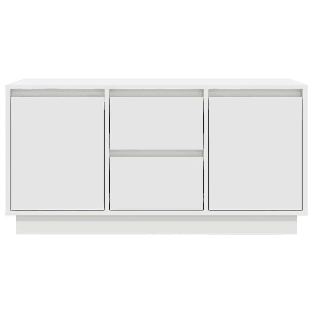 White TV Cabinet with RGB LED Lighting