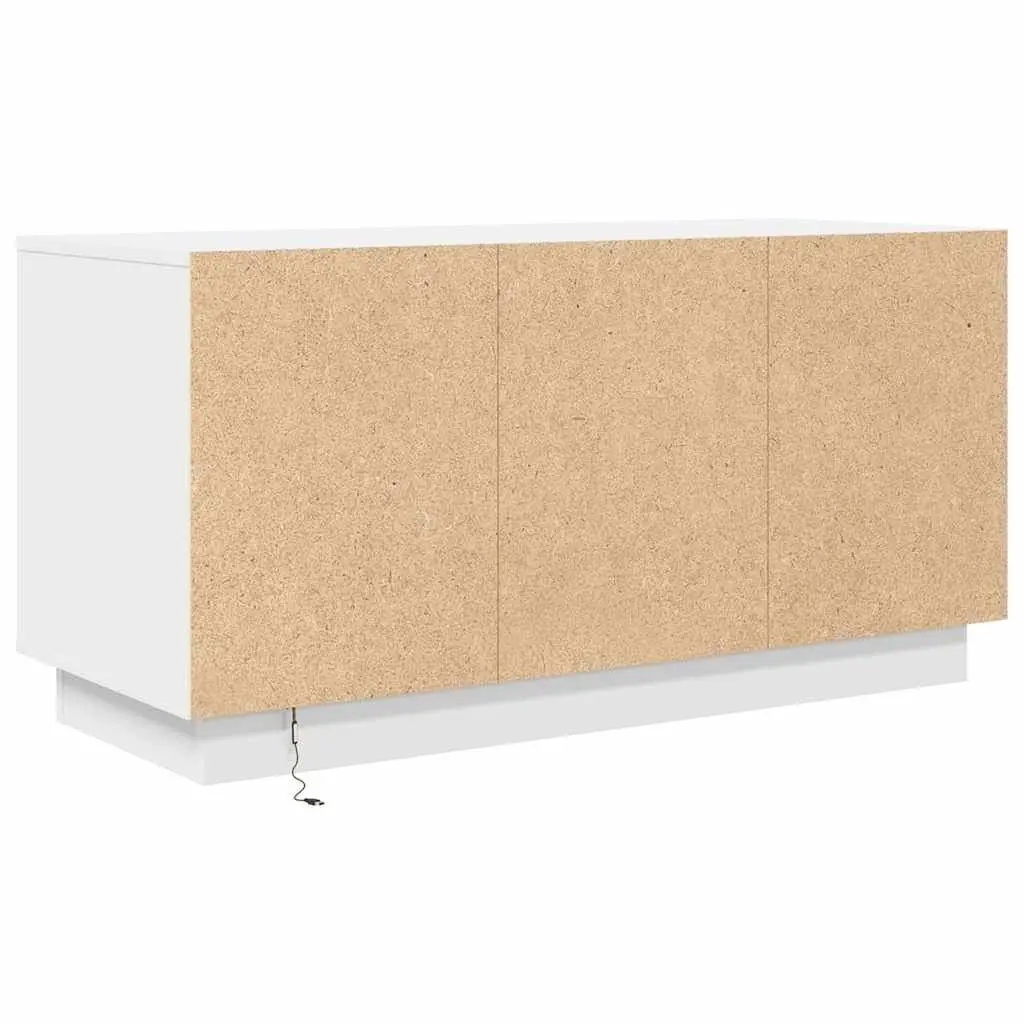 White TV Cabinet with RGB LED Lighting
