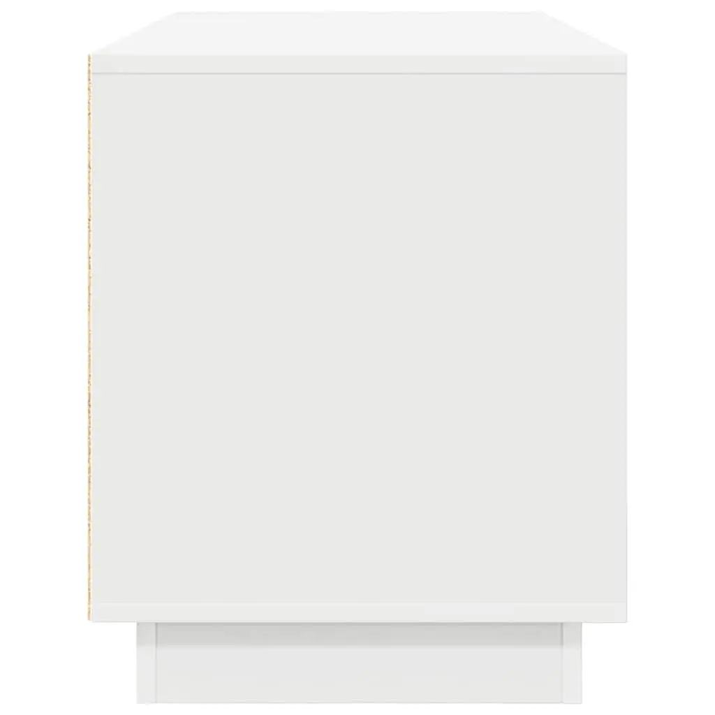 White TV Cabinet with RGB LED Lighting